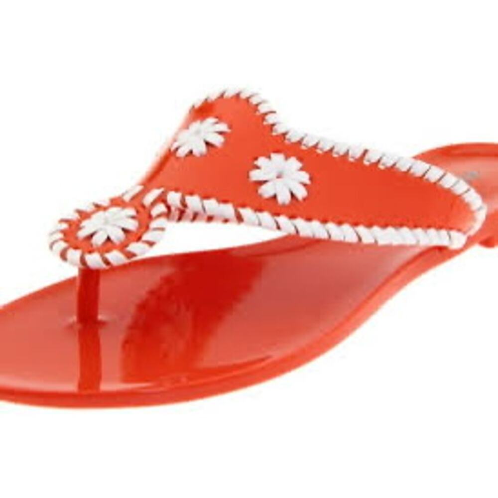 Jack Rogers Orange Jelly Thong Sandals